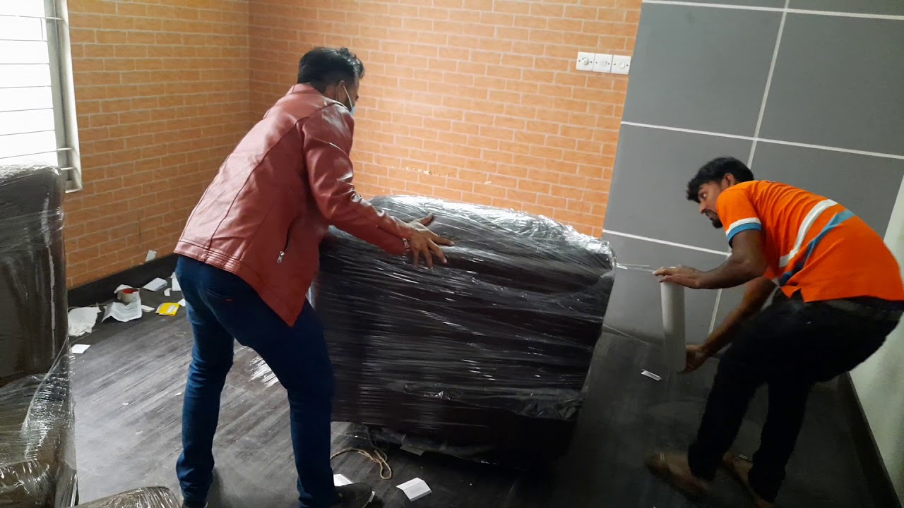 Office Shifting Service in Dhaka | Packing Sofa using wrapping poly | Packers and Movers Dhaka