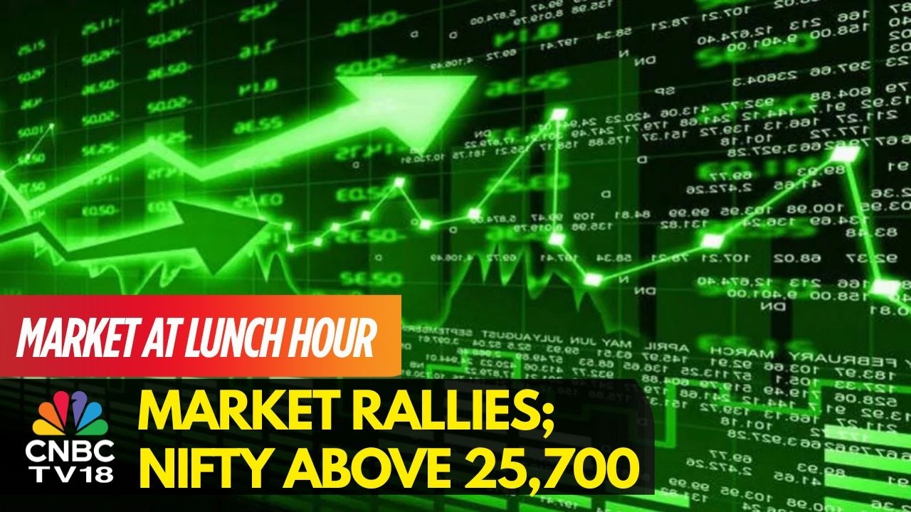 Sensex Rises 230 Points, Nifty Above 25,700; IT, PSU Bank Stocks Rally, Metal Slips | CNBC TV18