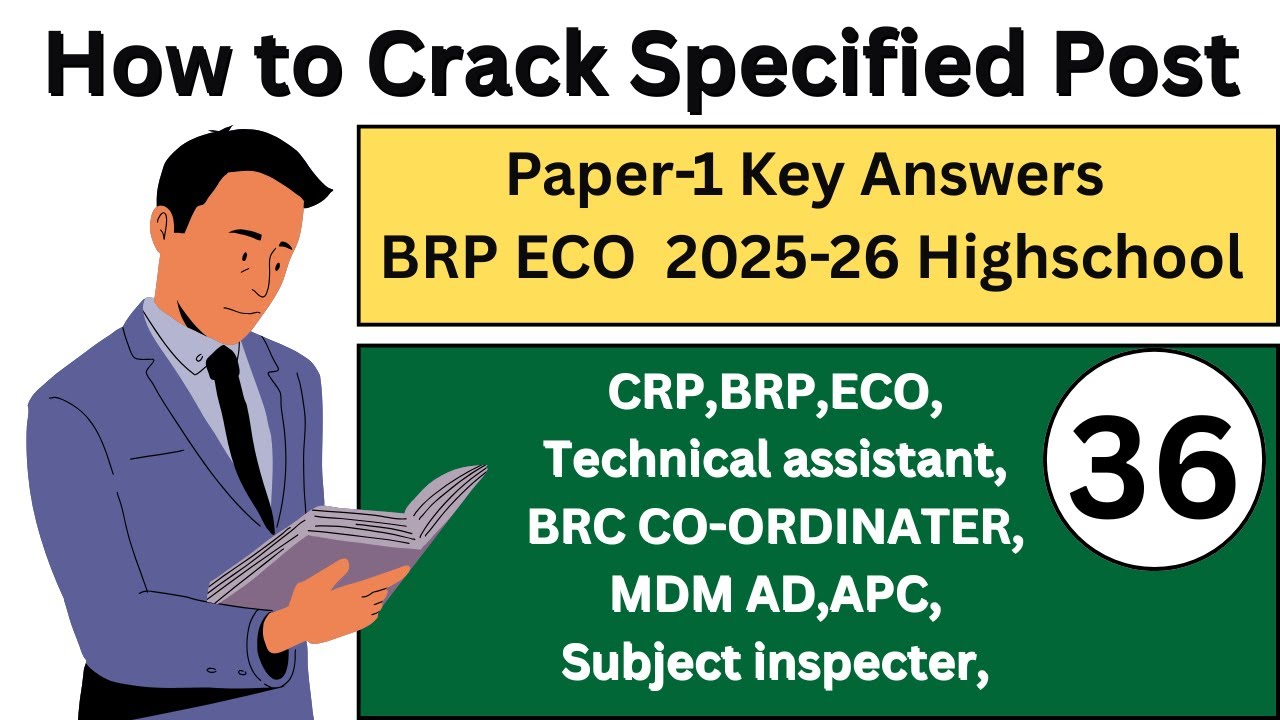 BRP/CRP/ECO Exam Question paper and answer Key/BRC Co-ordinater/MDM/APC ...