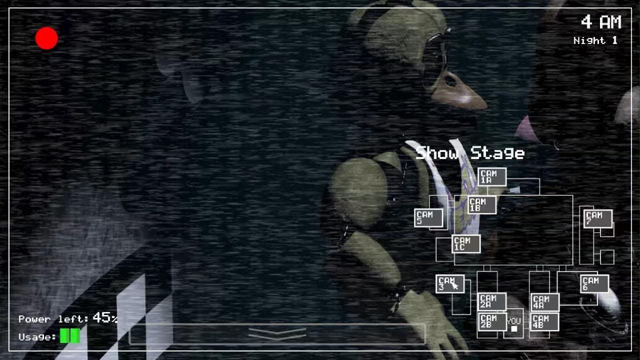 Five Nights at Freddy's first time playing game night one - YouTube