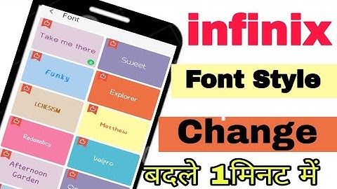 Infinix mobile main Font style change kese kare# how to change font style in infinix mobile#