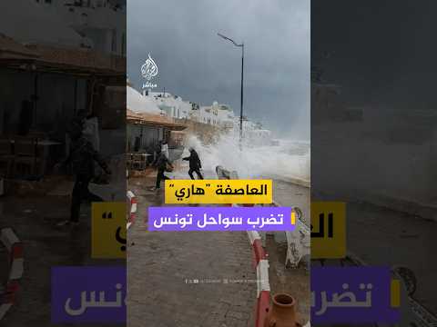 العاصفة هاري تضرب سواحل تونس