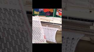 Brother knitting Machine Tuck Lace Stitches    #knitting   #lace  #shorts