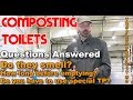 Composting Toilets – Your Questions Answered -  Do they smell? – How long before emptying?  Ect