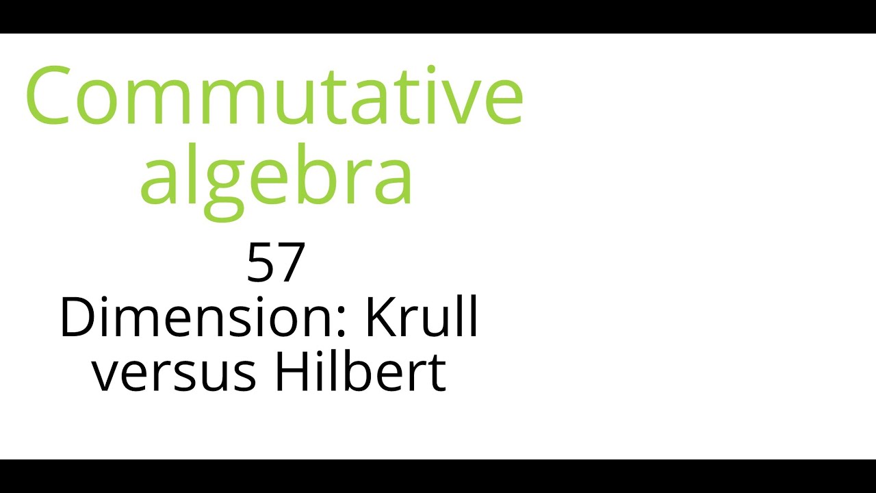 Commutative algebra 57: Krull versus Hilbert