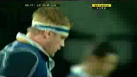 Heaslip scores for Leinster against Llanelli Scarlets