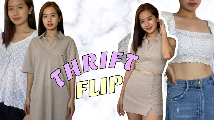 THRIFT FLIP (no sew) + UPCYCLING OLD CLOTHES (tran...