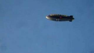 Low flying goodyear blimp