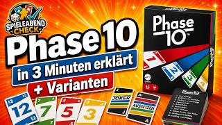 Phase 10 Rules in 3 Minutes and Variations: Instructions and Rules Explained Quickly