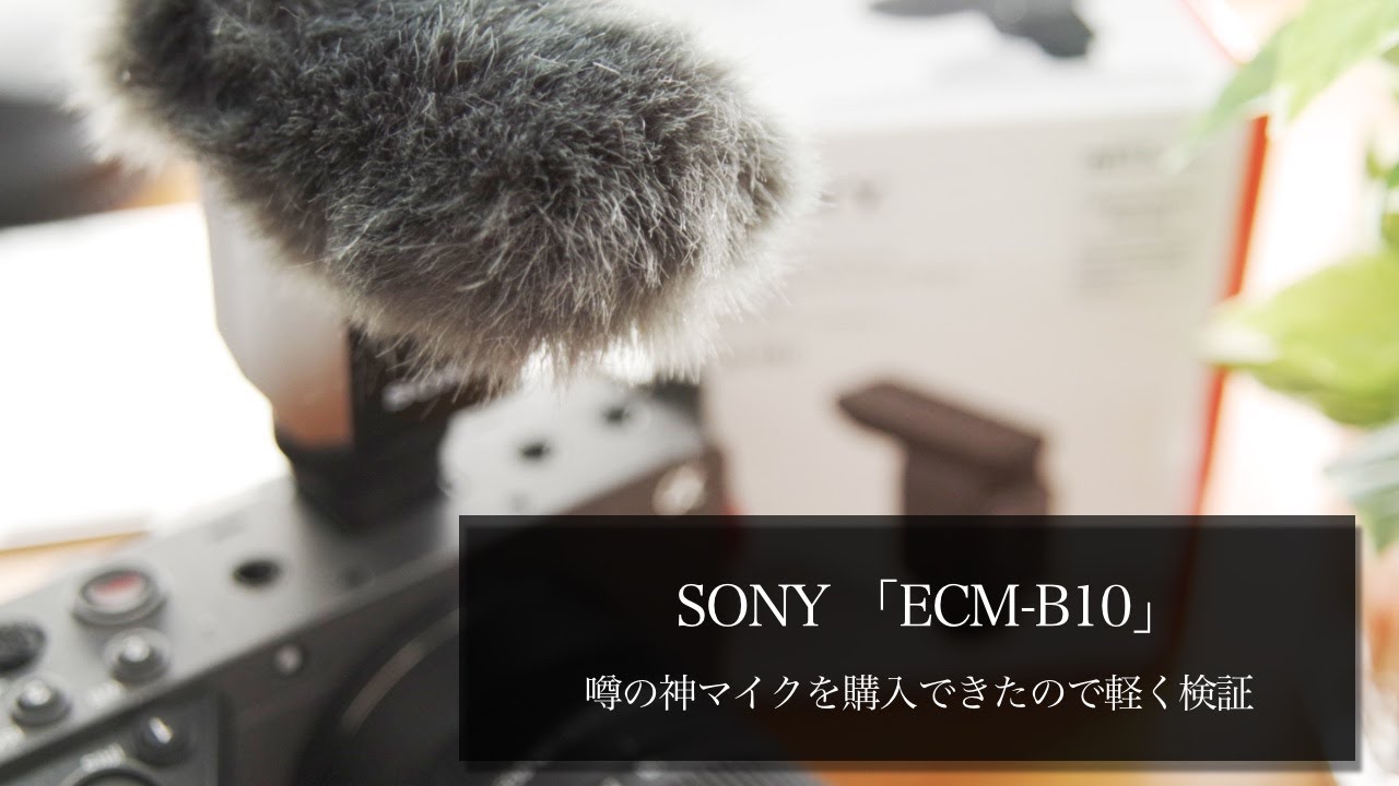 素人検証】SONY ECM-B10のマイクテストしてみました - YouTube