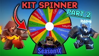 I used a SPINNER to decide what KITS I use in Roblox Bedwars... (PART 2)