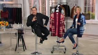 Isaac Mizrahi Live Engineered Plaid Cardigan with Pockets on QVC