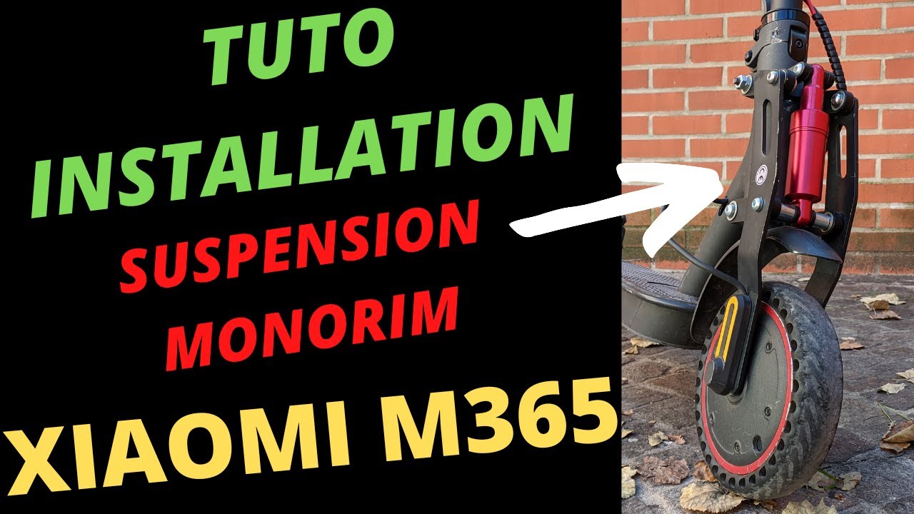 Monorim V4 Kit Suspension Authentique – Confort Ultime Pour Xiaomi M365, 1S, Essential, Pro, Pro 2, Mi 3 & Pro 4 (Noir/Rouge)
