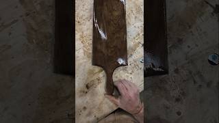 Prior to the last grit of sanding a black walnut cheese board