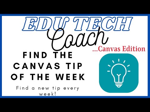 How to Find the Canvas Tips of the Week