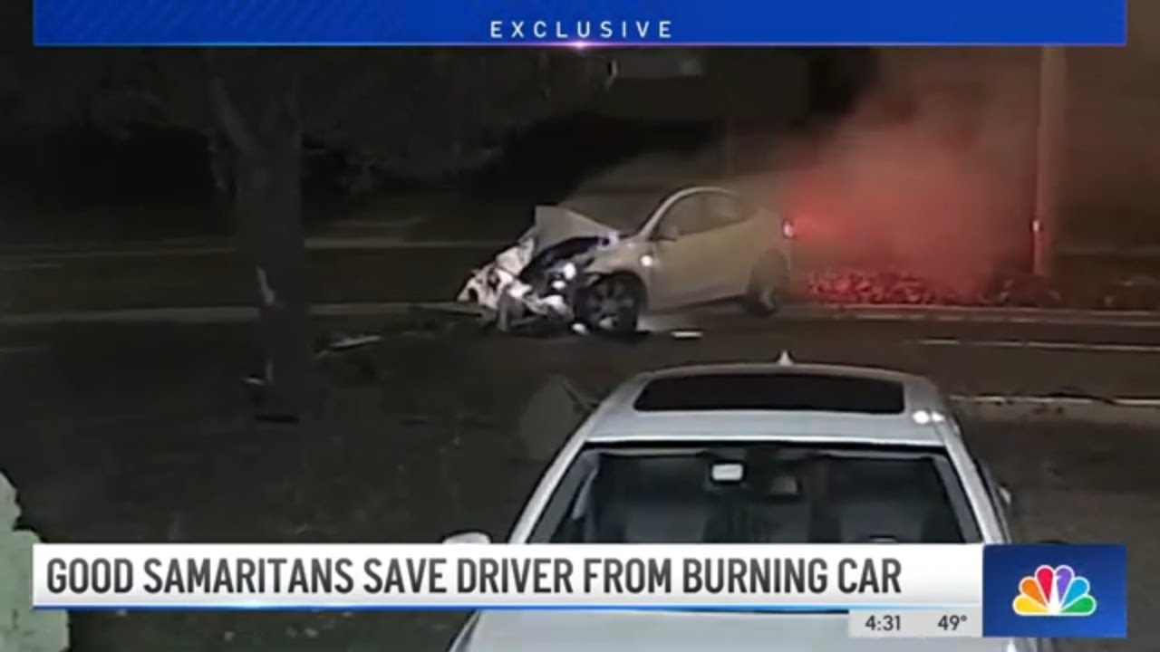 Long Island woman's Tesla bursts into flames after crash. Bystanders ...