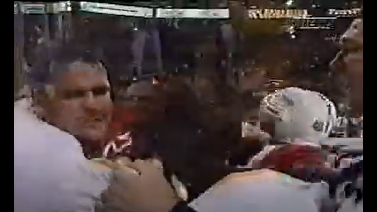 Boston vs New Jersey line brawl fight 1996-97