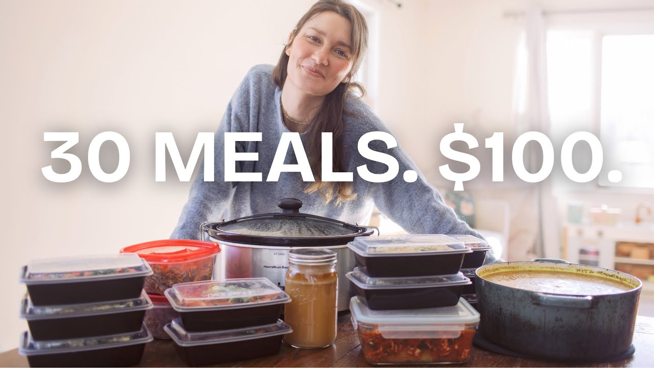 I Made 30 Mostly Organic Meals for $100 (Realistic Budget Cooking)