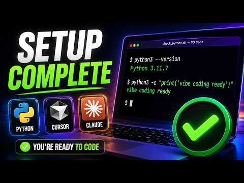 Capa de Vibe Coding Setup: Python, AI Assistants, and Your Terminal