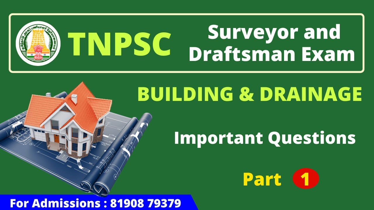 TNPSC Field Surveyor & Draughtsman Expected Questions -BUILDING& DRAINAGE l Test Series Available