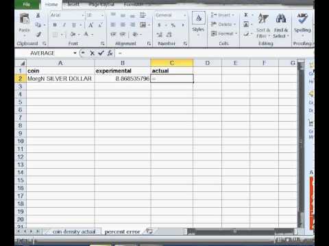 How To Calculate Percentage Error In Excel - How to Wiki 89