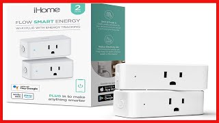 iHome Flow Smart Plug with Energy Monitoring and Timer Function