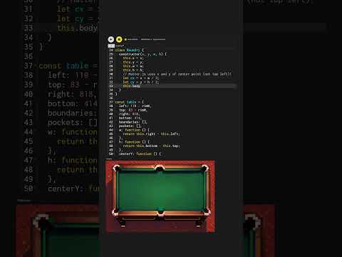How to code Pool (Pt 4): #p5js #javascript #learncoding #gamedev