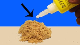 3 Super Glue with wooden dust and baking soda / Chemical reaction  of super glue and wooden dust