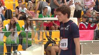 0726 athletics 400m hurdles U17 men semifinal1 h264