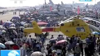 CCTV 13 & CNTV - J-31 Falcon Eagle Stealth Fighter Flight Demo At China Airshow 2014 [480p]
