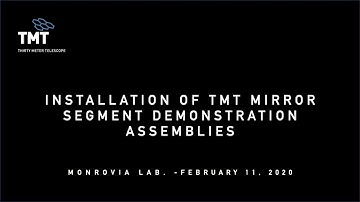 Installation of TMT mirror segment prototype on the MSIT facility at TMT technical lab in California