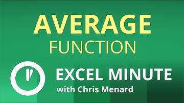 Excel AVERAGE Function | How to use AVERAGE function | Excel One Minute Quick Reference