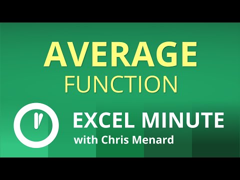 Excel AVERAGE Function | How to use AVERAGE function | Excel One Minute Quick Reference