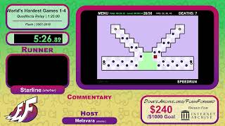 Worlds Hardest Game Relay by Starline, Minichip, raflikk, Fraims - Flash Forward 2026 screenshot 1