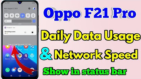 How To Show Daily Data Usage In Oppo F21 Pro | Oppo F21 Pro Show Daily Data Usage