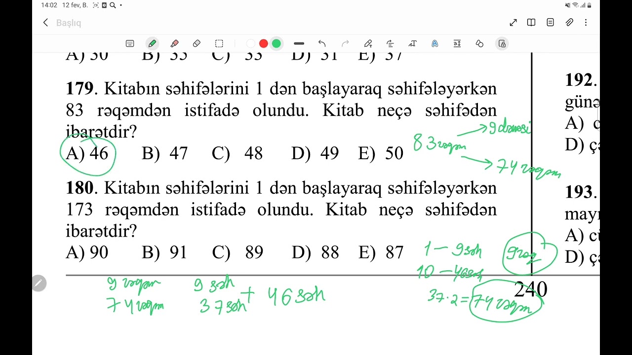 Səhifə nömrələmə məsələləri (Riyazi Məntiq)