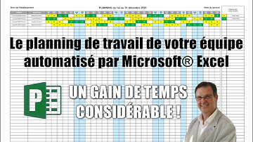 Pour automatiser le planning de votre équipe, voici une application Excel® simple et gratuite !