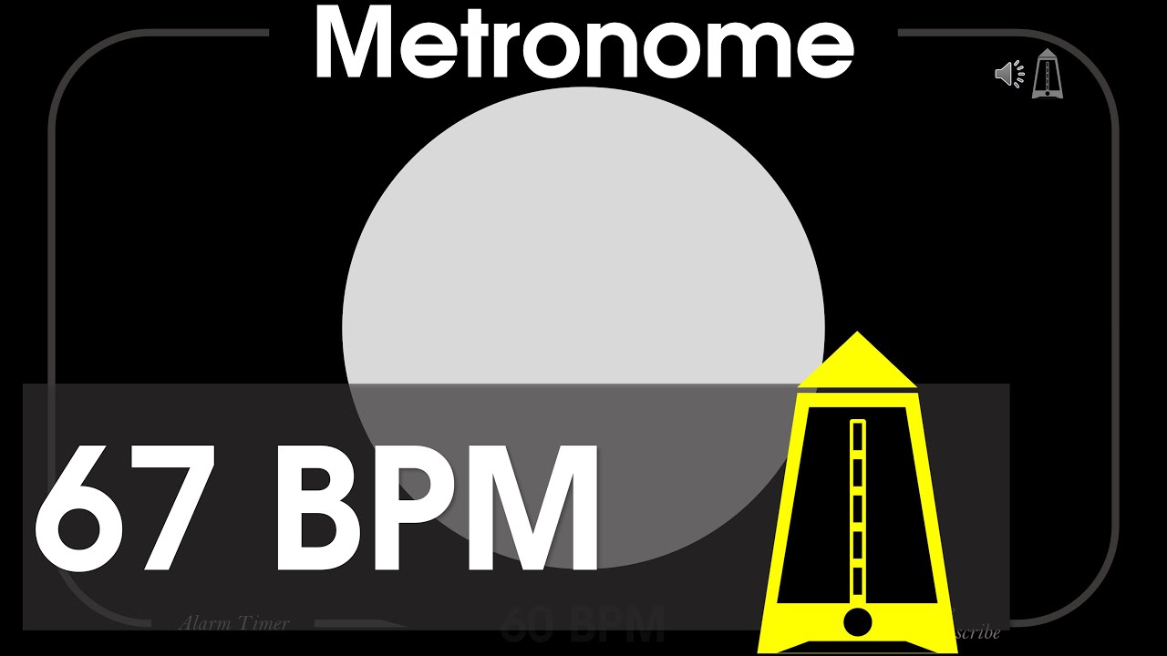 67 BPM Metronome - Adagietto - 1080p 