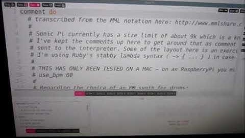 Raspberry Pi 3B in a Box Road Test - Sonic Pi Nintendo Mario