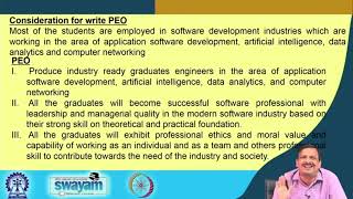 Lecture 22 : Mission and Vision, Program Educational Objectives (PEOs)
