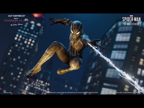 Marvel's SPIDER-MAN Remastered: Traje negro y dorado de NO WAY HOME