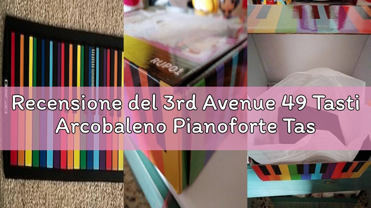 Recensione del 3rd Avenue 49 Tasti Arcobaleno Pianoforte Tastiera Morbida e Arrotolabile