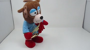 Gemmy Side Stepper Saxophone Reindeer product demonstration animated Christmas dancing musical plush