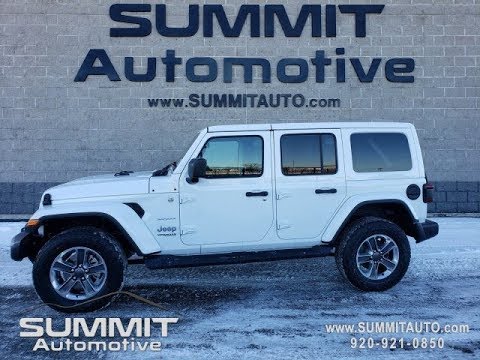 2020 JEEP WRANGLER SAHARA UNLIMITED BRIGHT WHITE WALK AROUND REVIEW 20J93  SOLD!  - YouTube