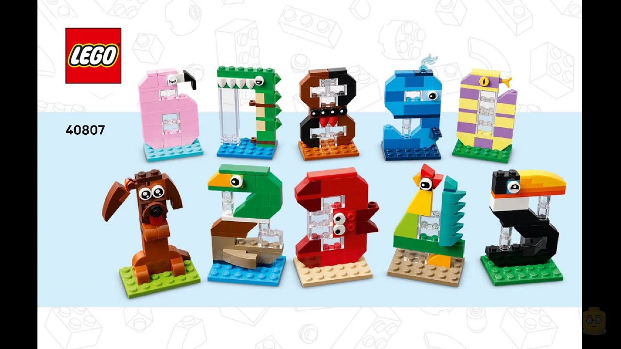 『ブルちゃんブランコ』オーダー作品 LEGO 40807 – Complete Birthday Numbers Instructions! - YouTube