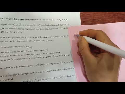 Exercice Mécanique Du Point Matériel Changement De Référentiel Theorème 