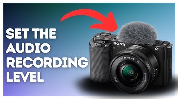 How to set the audio recording level on Sony ZV-E10?