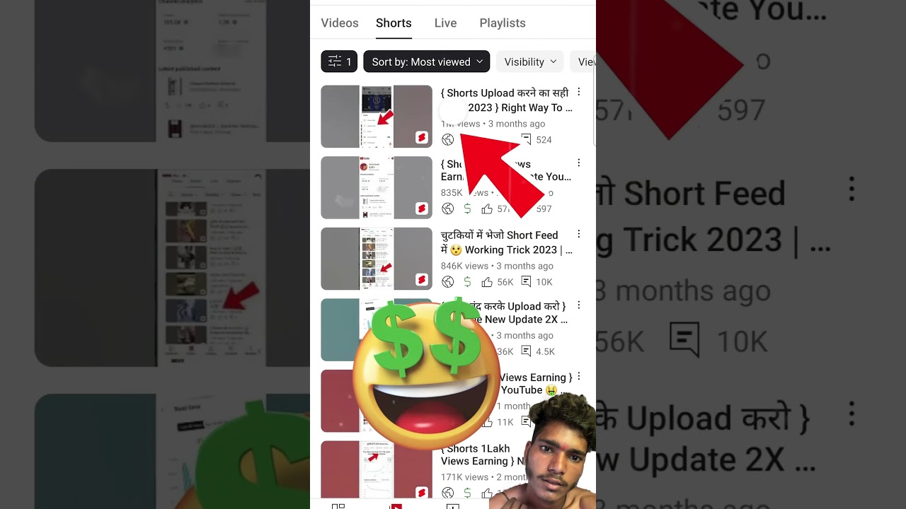{1 Million Views ₫ EarningYouTube shorts earnings 