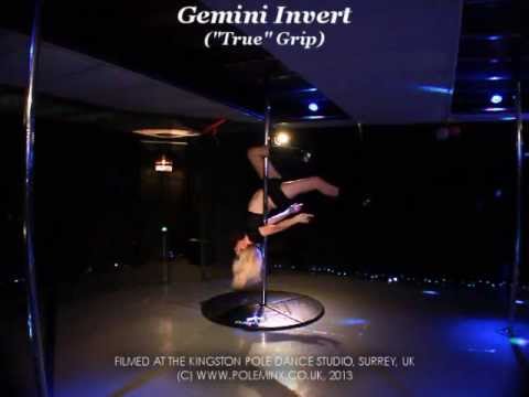 Gemini Invert (True Grip). Intermediate Pole Dancing Moves Tricks Demo