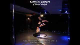 Gemini Invert (True Grip). Intermediate Pole Dancing Moves Tricks Demo